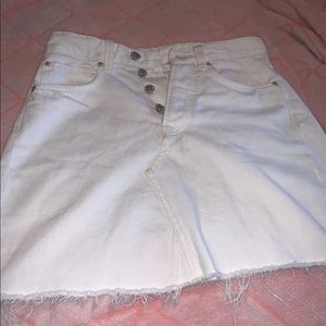 H&M NEW Never Worn, White Denim Jean Mini Skirt